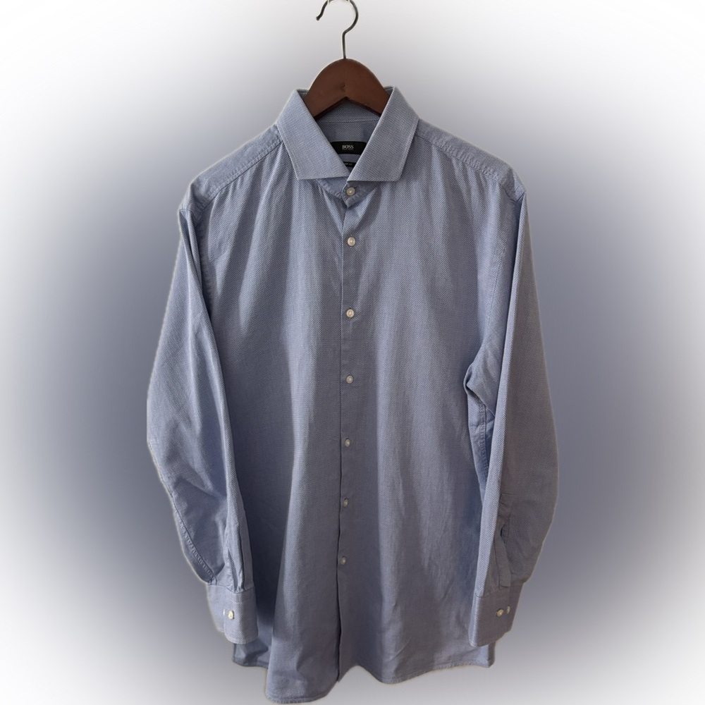 Hugo Boss Men's Sharp Fit Dress Shirt (17/R)